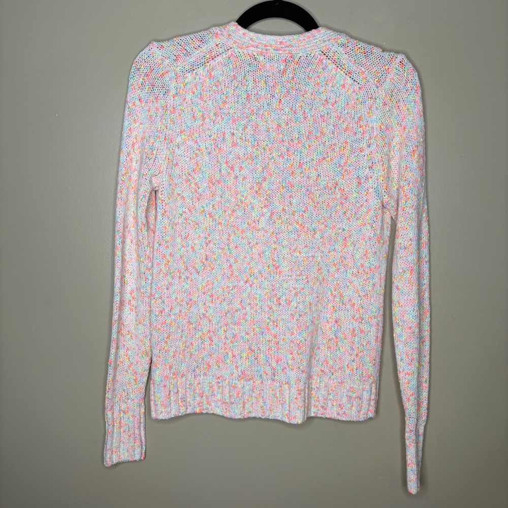 J.Crew Womens Confetti Marled Knit V-Neck Button Front Cardigan Sweater XS - Picture 7 of 7